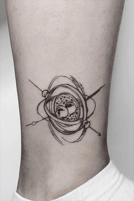 Time Turner tattoo design, inspired by the Harry Potter time-travel device and its intricate beauty