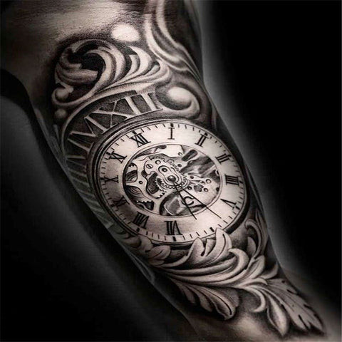 Roman Numeral Clock Tattoos