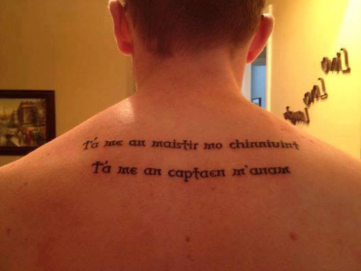 Example of a poorly translated Irish tattoo