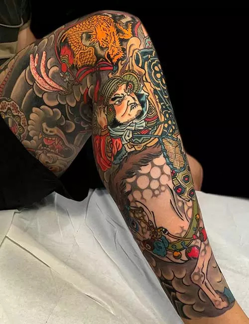 Japanese dragon tattoo art, symbol of strength and wisdom