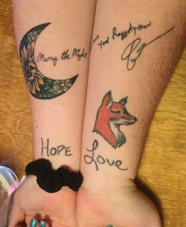 a tattoo of a fox