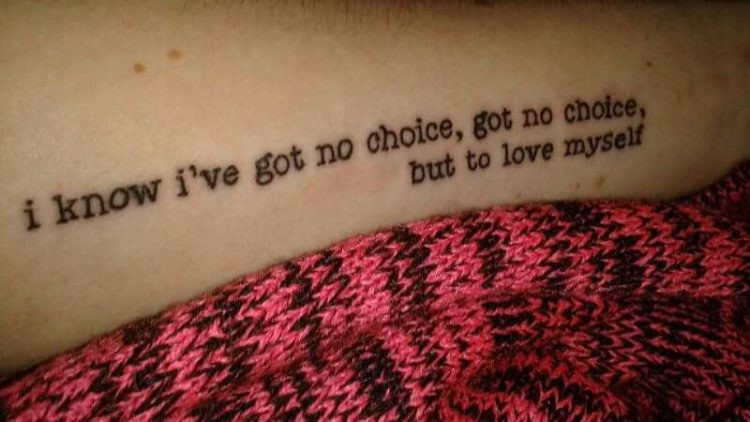 Quote tattoo from Mother Mother's Reaper Man song