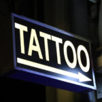 Illuminated sign for Lymphoma awareness, symbolizing the focus on lymphoma cancer tattoos and related health concerns.