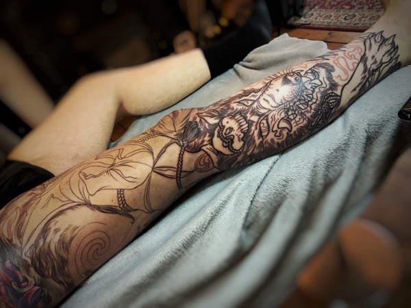 Advancement in linework, showcasing the growing detail and the foundation for shading and color