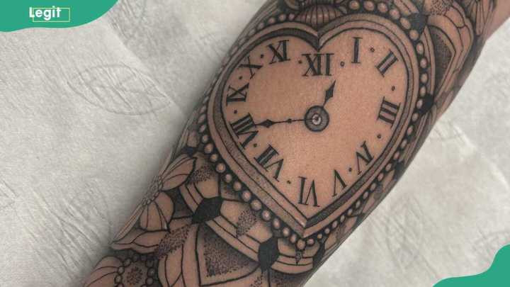 Mandala clock tattoo