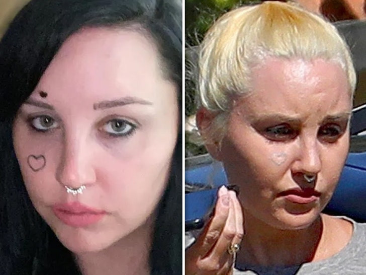 Amanda Bynes blonde hair and fading tattoo