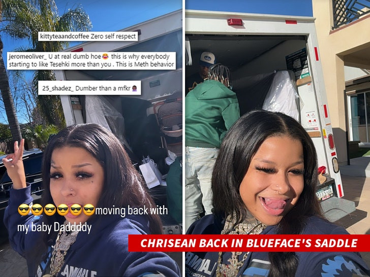 Chrisean Rock announces moving back into Blueface's house, a significant step in their reconciliation.