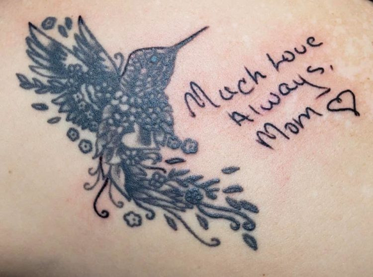 matching hummingbird tattoos with signature