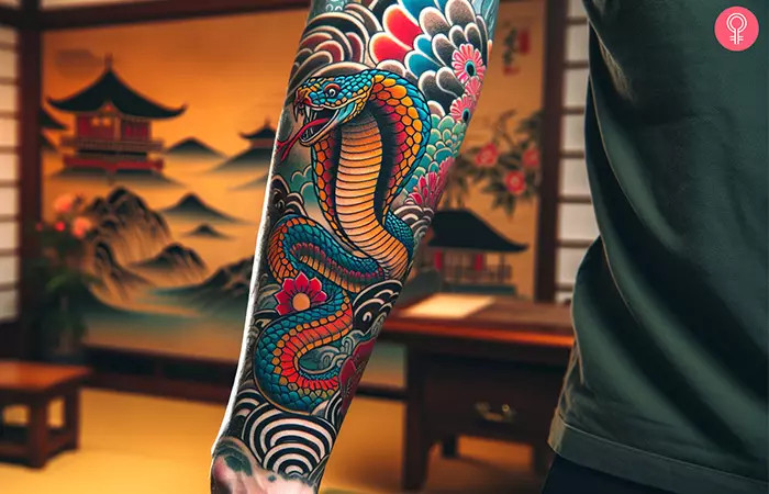 Japanese King Cobra Tattoo