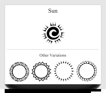 Polynesian sun symbol, representing leadership, richness and rebirth