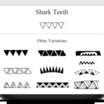 Polynesian tattoo symbol of shark teeth, niho mano, representing strength, protection and adaptability