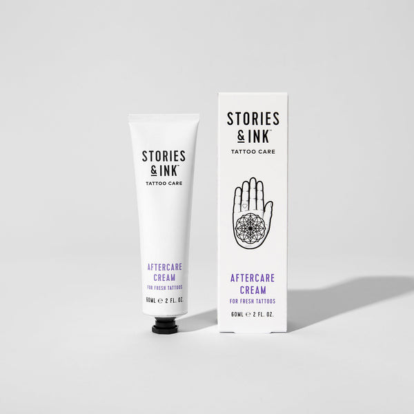 Stories &amp; Ink Aftercare Cream for tattoo healing and maintenance.