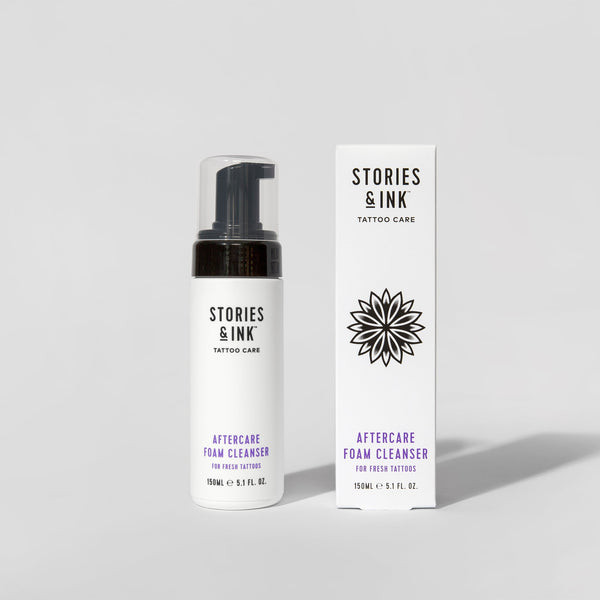 Stories & Ink Aftercare Foam Cleanser for gentle tattoo cleaning