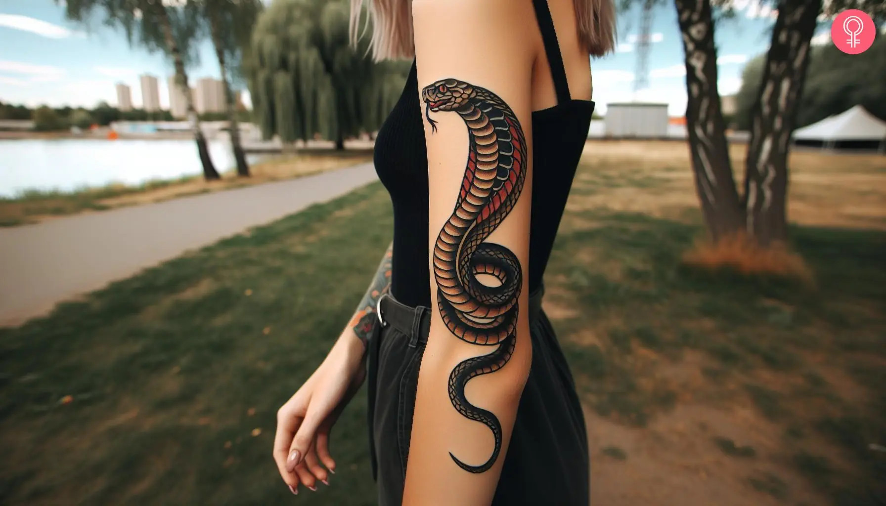 American Traditional Cobra Tattoo