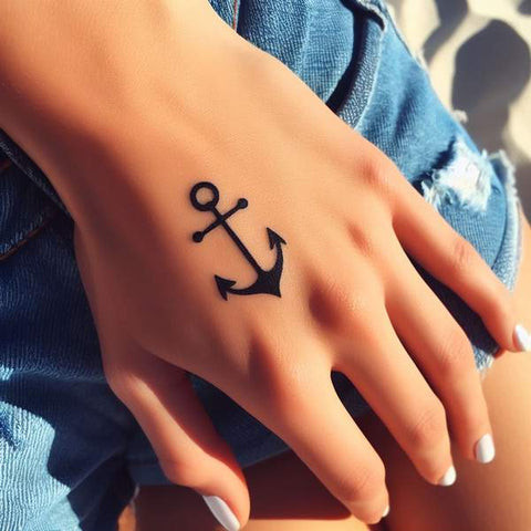 Anchor Hand Tattoo