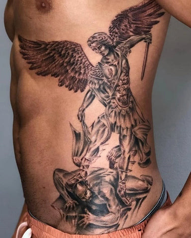 Angel Rib Tattoos for Men