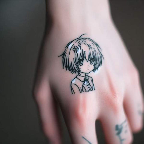Anime Hand Tattoo