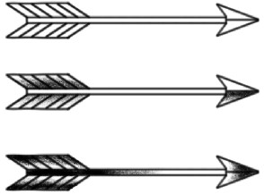 Simple line arrow semi permanent tattoo design