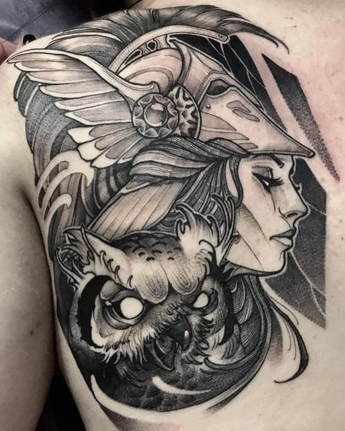 Athena Owl Tattoo