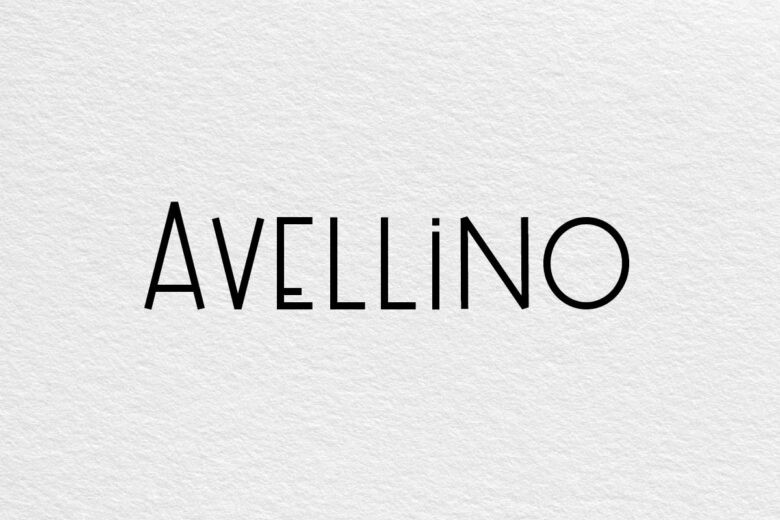 Avellino font example