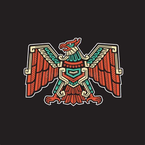 Majestic Aztec Eagle Tattoo Design