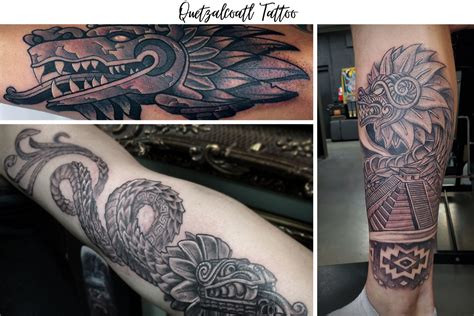 Intricate Aztec Serpent Tattoo on Leg