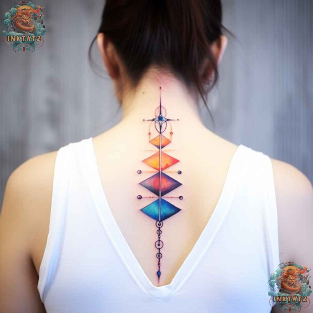 Minimalist spine tattoo for women, a subtle yet impactful expression of personal style within the baddie trend.