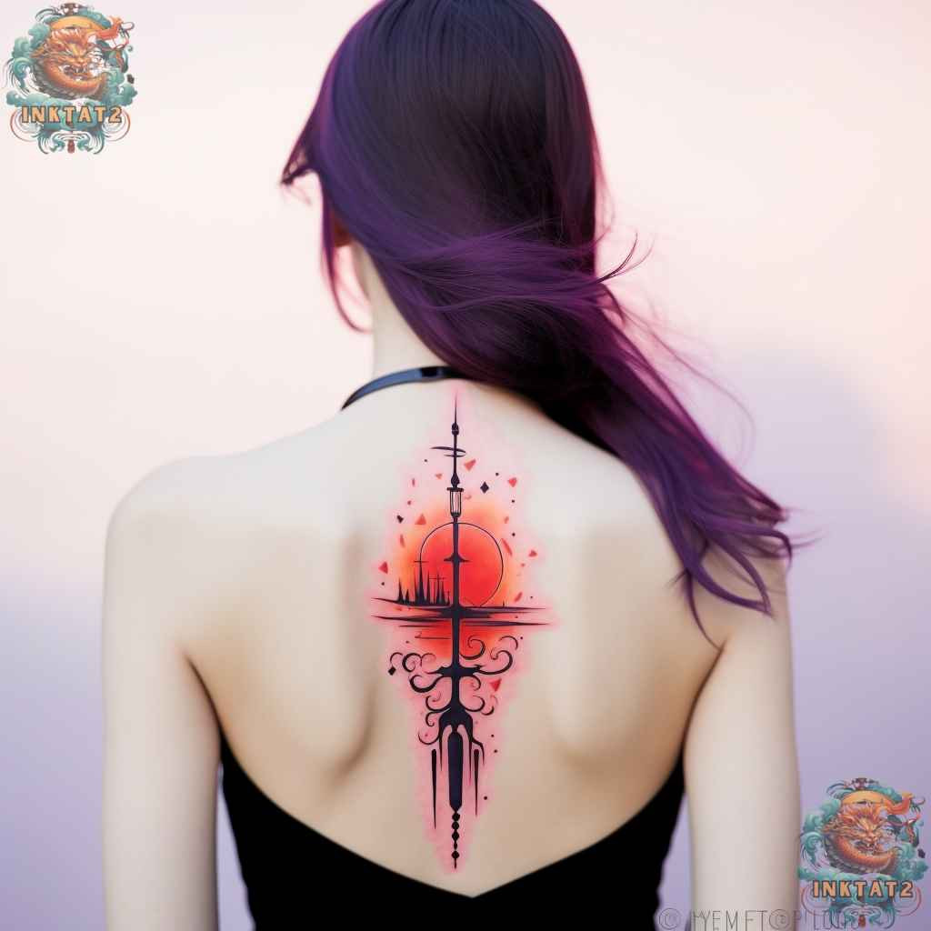 Minimalist moon phase spine tattoo, a subtle celestial baddie tattoo idea.