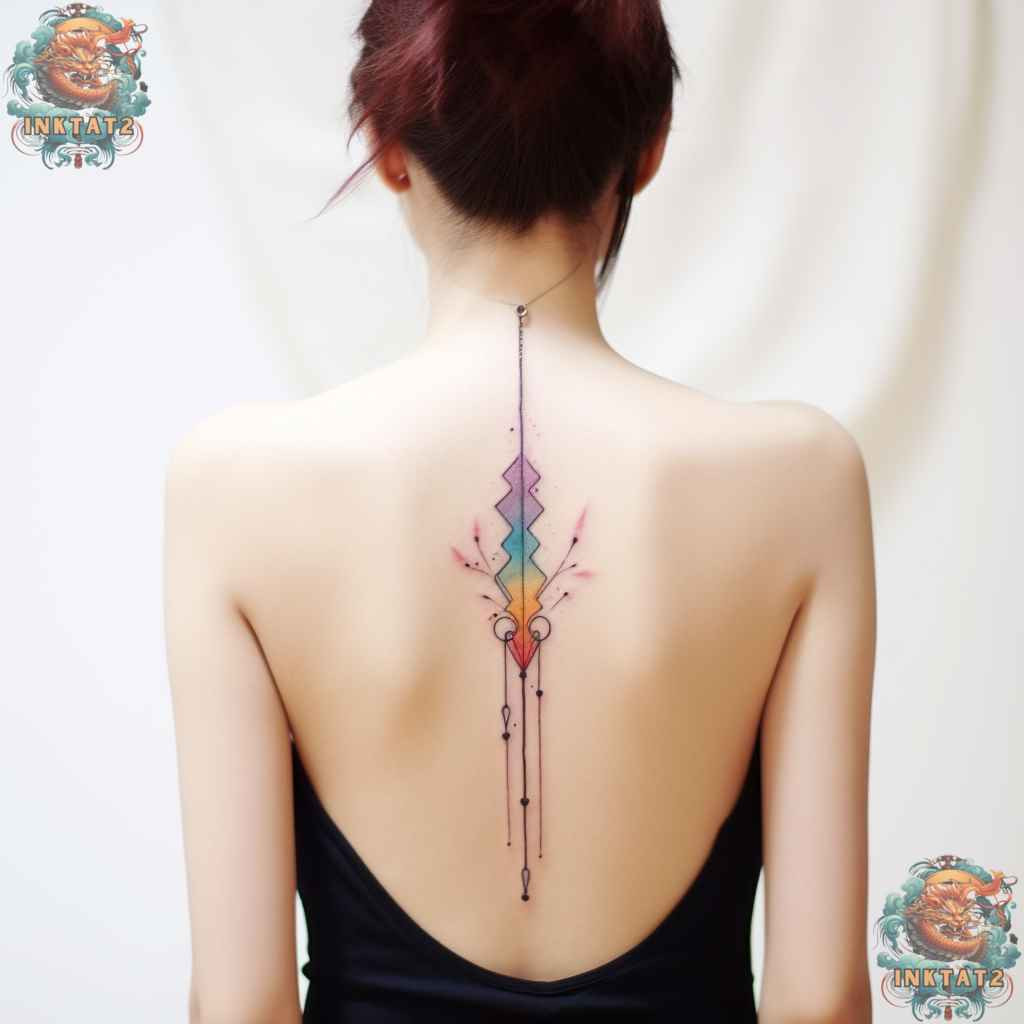 Intricate dragon spine tattoo for women, embodying power and baddie attitude.
