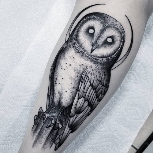 Barn Owl Tattoo