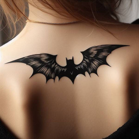 Detailed Batman cape tattoo on arm