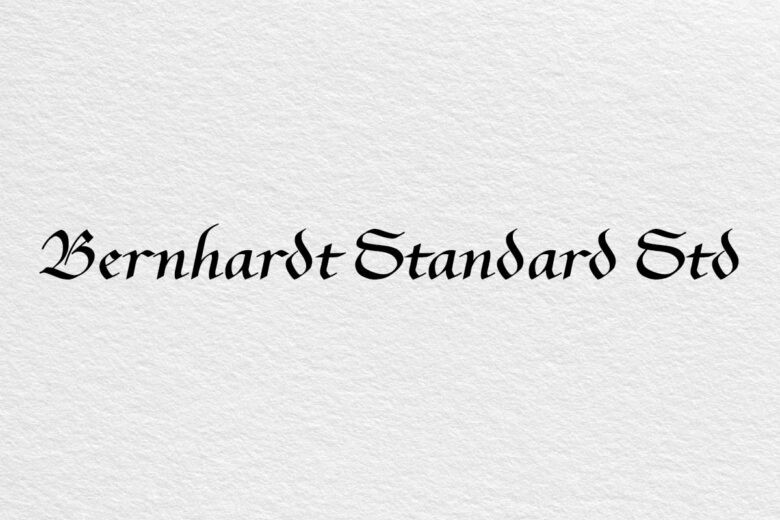 Bernhardt Standard Std font example