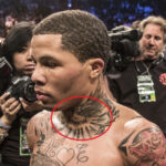 Gervonta Davis' "Blessed" tattoo, reflecting his gratitude and resilience.