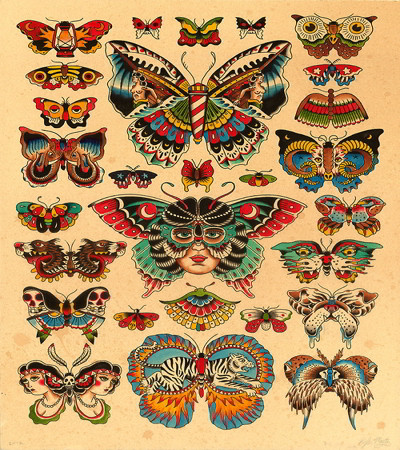 Realistic monarch butterfly tattoo design