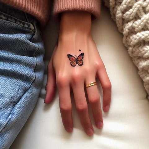 Butterfly Hand Tattoo