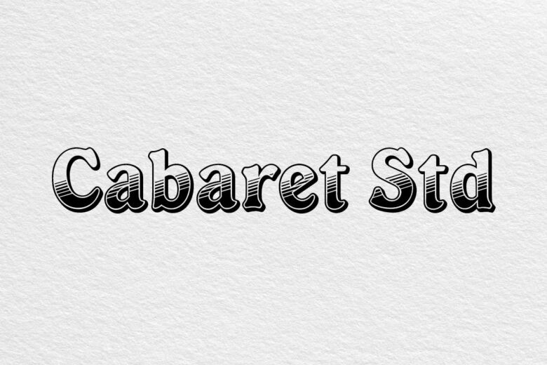 Cabaret Std font example