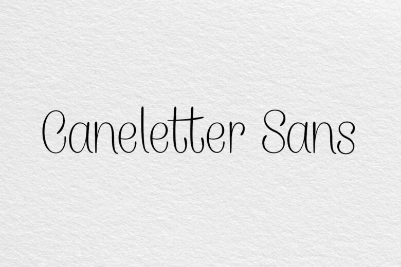 Caneletter Sans font example