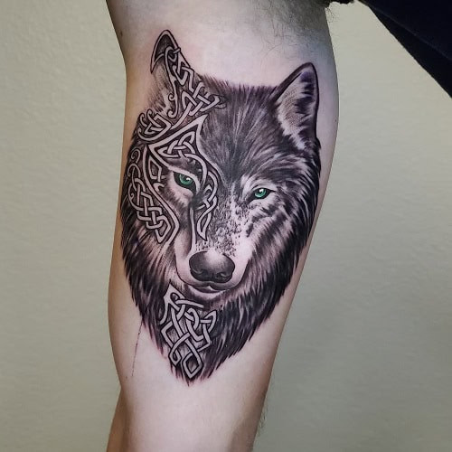 Celtic Wolf Tattoo