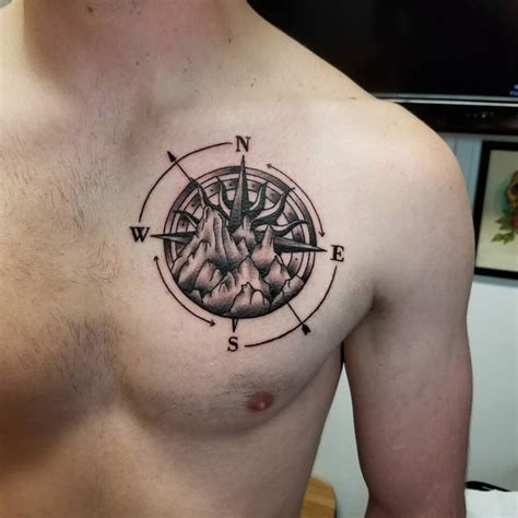 Selection of chest tattoos representing friendship and camaraderie