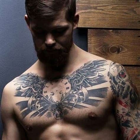 Diverse chest tattoo placement options including center, upper, and lower chest