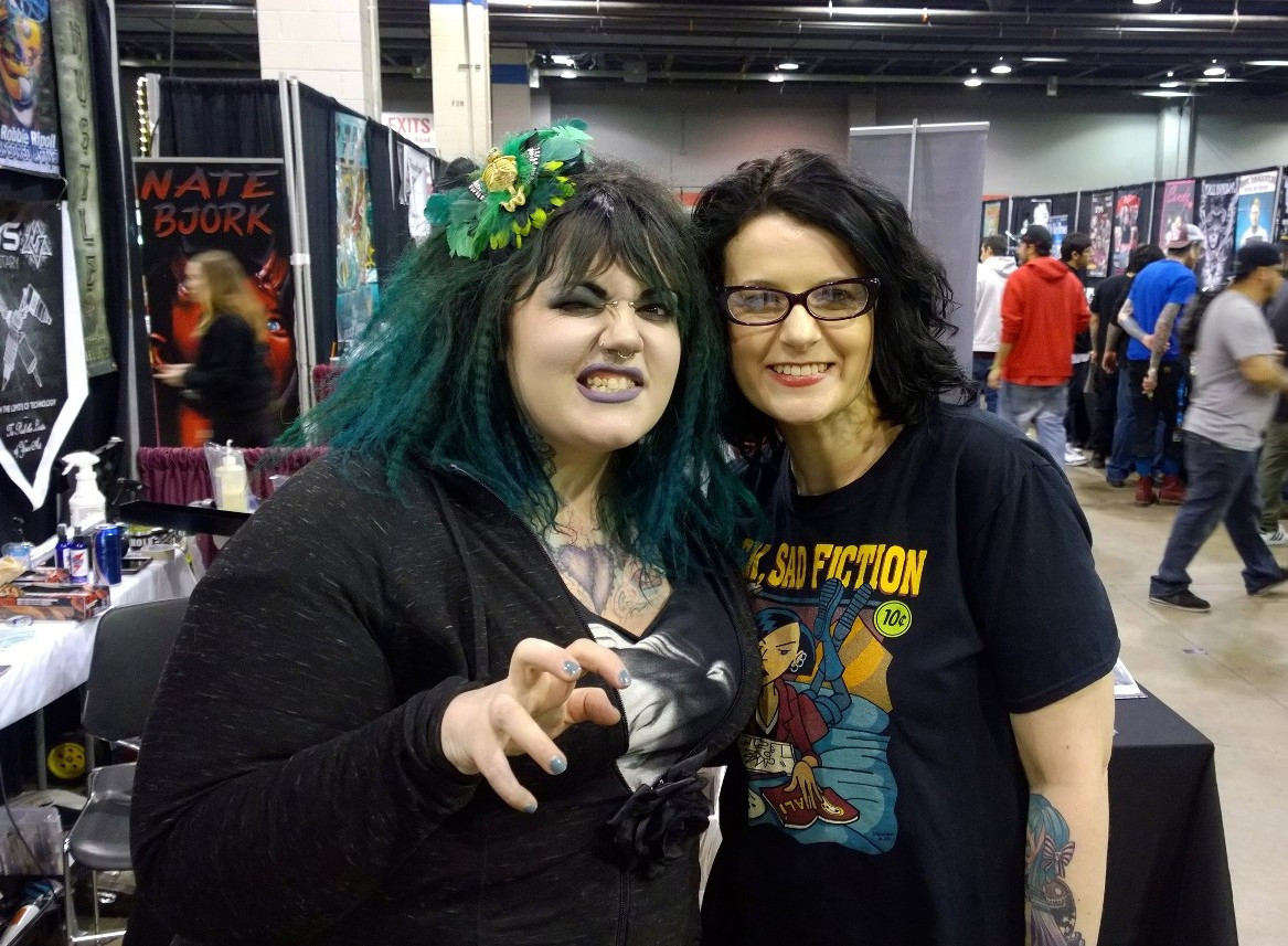 Tattoo artist Dave Togtman at work during the Chicago Tattoo Convention