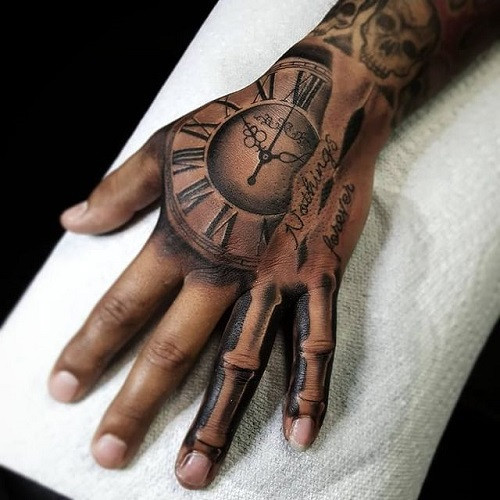 Clock Hand Tattoo