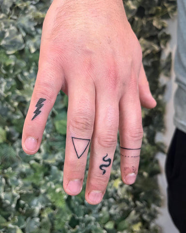 Unique Cool Finger Tattoo for Men