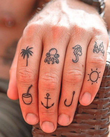 Bold Cool Finger Tattoo for Men