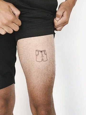 Shorts Symbol Cool Simple Tattoos for Men: Minimalist Shorts Tattoo