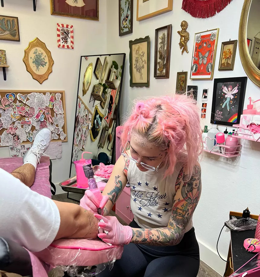 Lady Magnolia Tattoo &amp; Piercing in Dallas offers a vintage atmosphere.