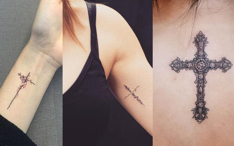 Elegant cross tattoo for women showcasing faith