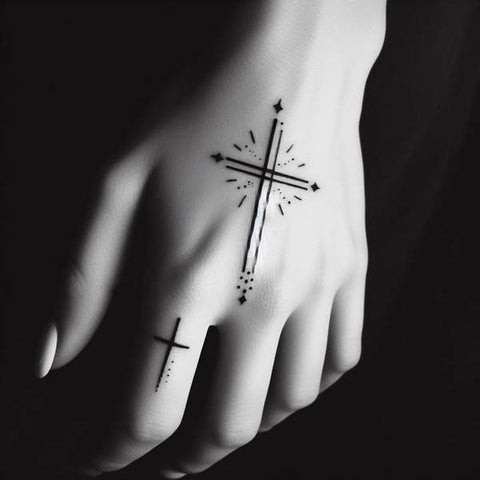 Cross Hand Tattoo