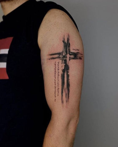 Cross Sleeve Tattoo