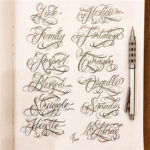 Elegant Cursive Script Tattoo Font